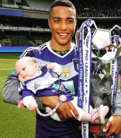 Melina Tielemans with her father Youri Tielemans